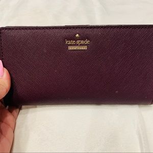 ❌❌SOld❌❌Kate Spade  ♠️ deep plum wallet